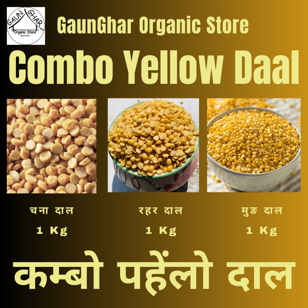 Combo Yellow Daal (Rahar Chana Mung) 3 Kg